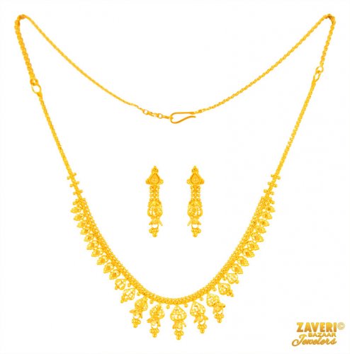 22 k Gold Traditional Necklace Set  