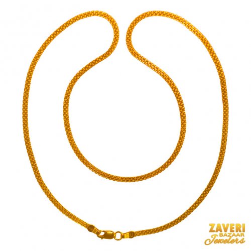 22 Kt Gold Flat Chain 