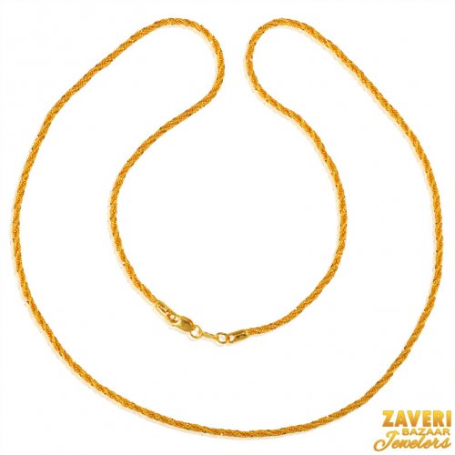 22 kt Fancy Gold Rope Chain 