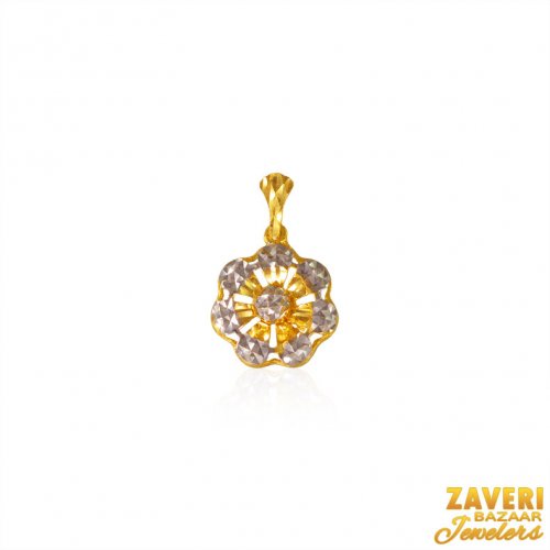 22K Gold Two Tone Pendant 