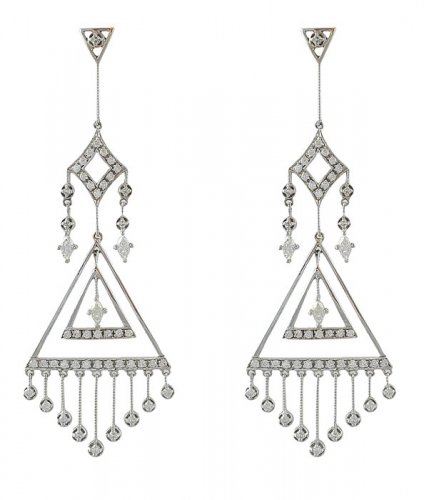 White Gold Fancy Earrings 