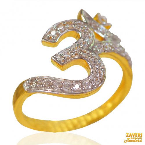 22kt Gold OM Ring for Women 