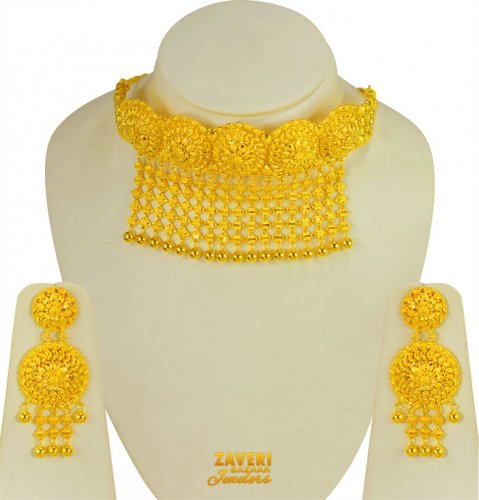 22Kt Gold Necklace Set  