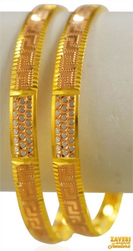 22K Gold Filigree  Bangles (2pcs) 