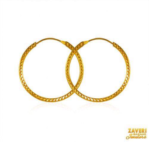 22k Gold Hoop Earrings  