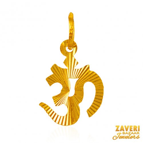22Kt Gold Fancy OM Pendant 