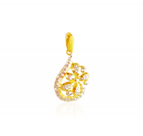 22K Gold Two Tone Pendant 