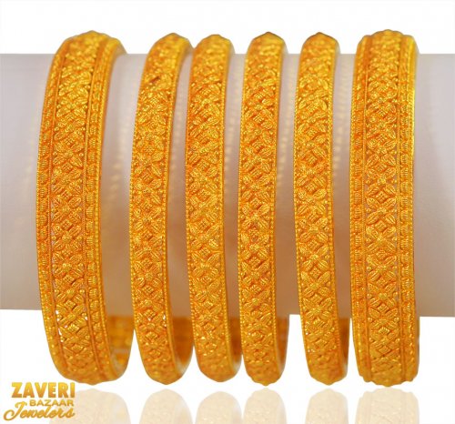 22K Gold Traditional Bangle set 