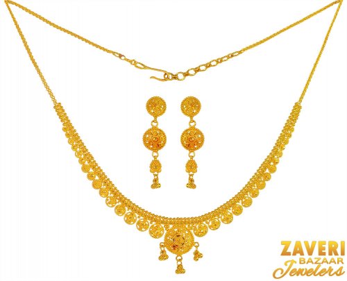 22 Kt Gold Light weight Necklace 