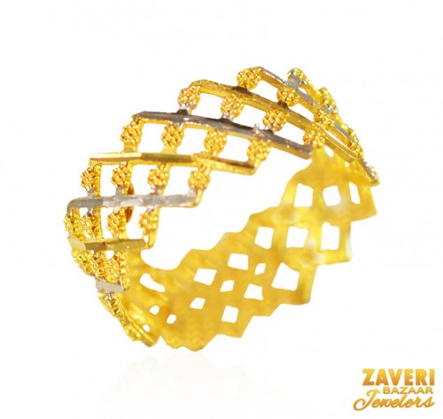 22Kt Gold Two Tone Ring 