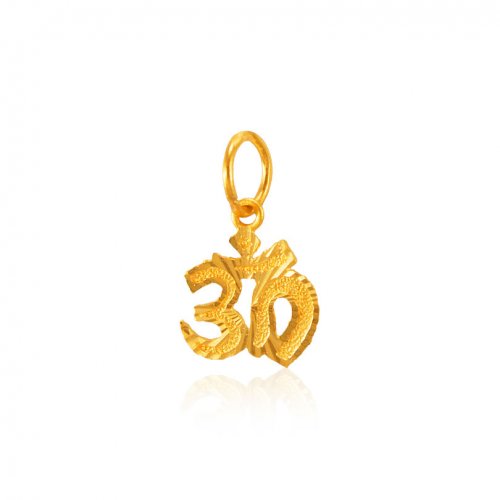 22K Gold OM Pendant 