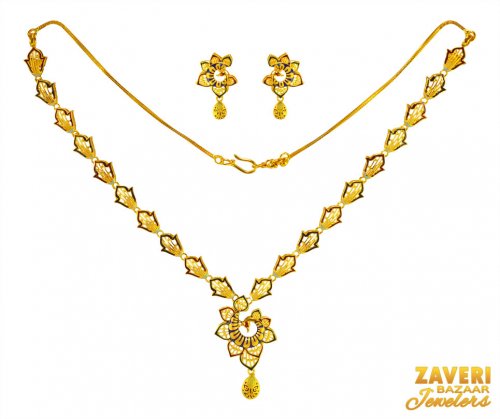 22Karat Gold Necklace Set 