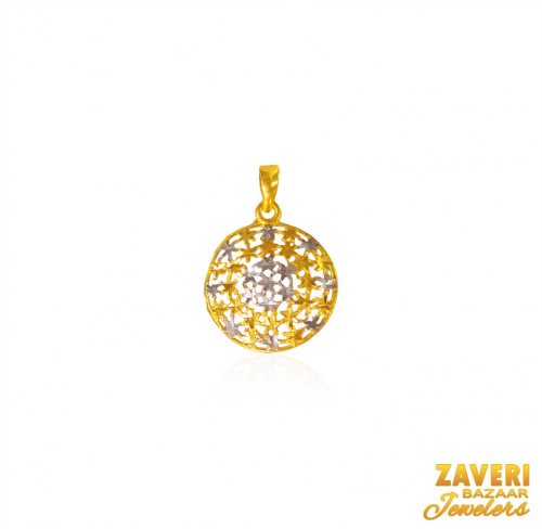 22K Gold Two Tone Pendant 