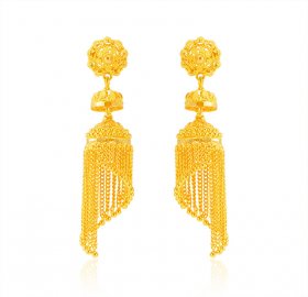 22k Gold Long Traditional Earring