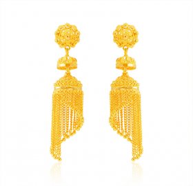 22k Gold Long Traditional Earring