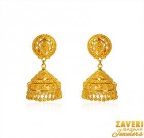 22K Gold Jhumki Earrings