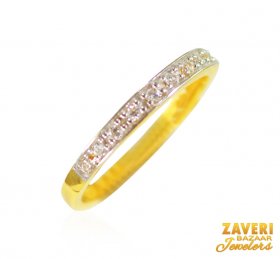 22kt Gold  CZ Band