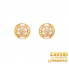 22Kt Gold CZ Earrings