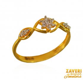 22Kt Gold CZ Ring