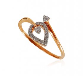 18K Rose Gold Diamond Ring ( Diamond Rings (Ladies) )
