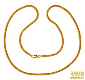 22 Karat Gold Flat Chain