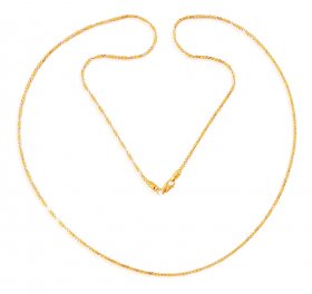 22K Fancy Two Tone Chain (18 inch)