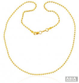 22K Gold Ball Chain 