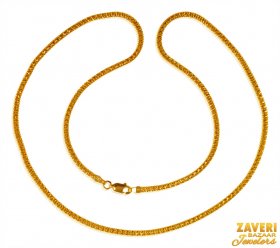 22 Karat Yellow Gold Flat Chain