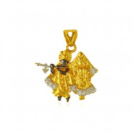 Radha Krishna Pendant (22K Gold) ( Ganesh, Laxmi, Krishna and more )