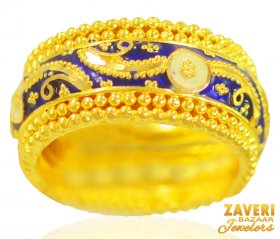 22Kt Gold Meenakari Band ( 22K Gold Rings )