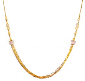 22K Gold Two Tone Balls Chain