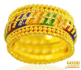 22 KT Gold Fancy Band