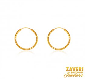 22K Gold Hoop Earrings  ( 22K Gold Hoops )