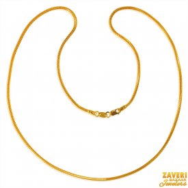 22Kt Yellow Gold Chain  ( Plain Gold Chains )