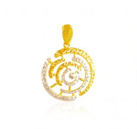 22 Kt Gold Two Tone Pendant ( Gold Fancy Pendants )