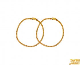 22K Gold Flat Baby Anklet ( Baby Anklets )