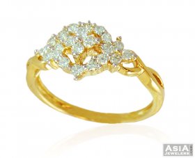 18K Gold Diamond Ring ( Diamond Rings (Ladies) )