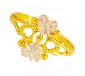 22 Karat Gold 2 Tone Ring ( 22K Gold Rings )