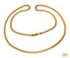 High Shine Two Tone Gold Chain 22k