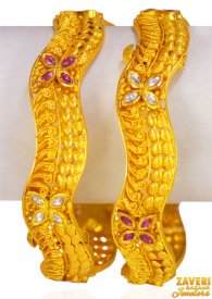 22Kt Antique Bangle (2 Pc only)