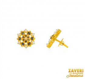 22Kt Gold Sapphire Earrings ( Gemstone Earrings )