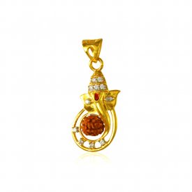 Rudraksh 22k Gold Pendant ( Ganesh, Laxmi, Krishna and more )