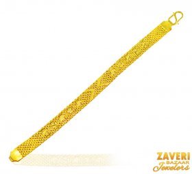 22k Mens Flat Bracelet 