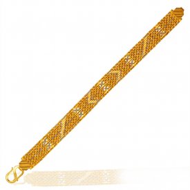 Mens Wide Bracelet (22k Gold)