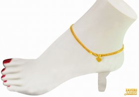 22Kt Gold Chain Anklet (1 pc)