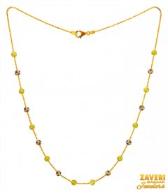 22k Gold Multicolor Beads Chain