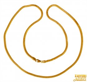 22kt Gold Round Chain 24 In