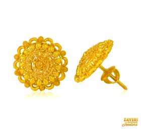 22 Kt Gold Earrings ( 22K Gold Tops )