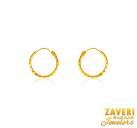 22K Gold Hoop Earrings  ( 22K Gold Hoops )