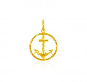 22 Karat Gold Anchor Pendant
